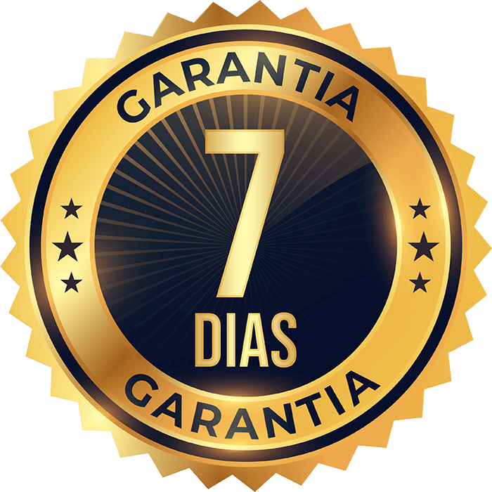 Selo dourado de garantia de 7 dias